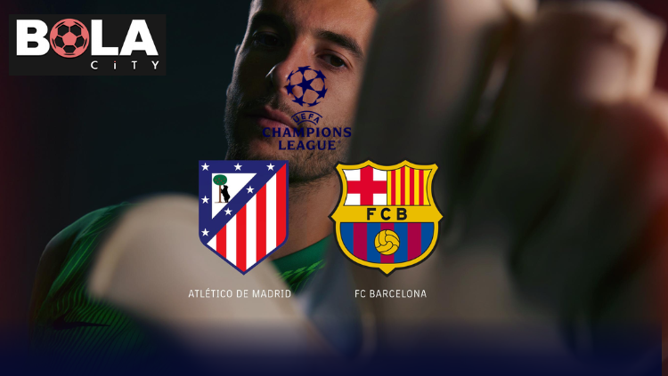 Prediksi pertandingan Atletico Madrid vs Barcelona hari ini 15 April 2026 pukul 02.00 WIB di stadion dengan latar lampu sorot