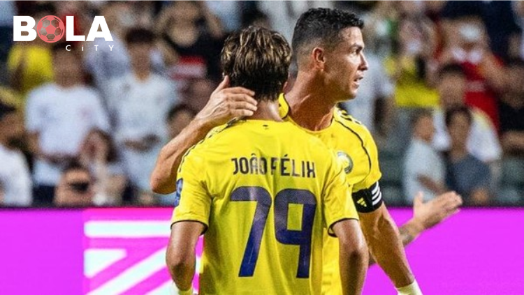 Cristiano Ronaldo rayakan gol ke-100 di Arab Saudi, Joao Felix cetak hattrick untuk Al Shabab. Simak analisis di bolacity