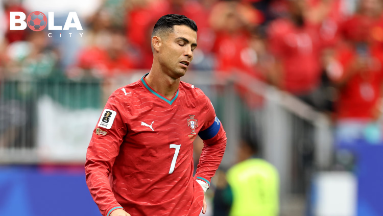 Cristiano Ronaldo tampak kecewa saat Portugal ditahan imbang RD Kongo di Piala Dunia 2026, Houston