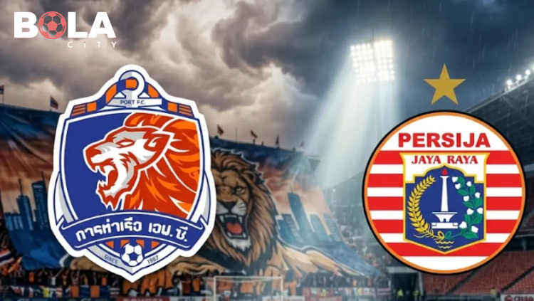 Poster pertandingan Port FC vs Persija di Piala Presiden 2026 menampilkan pemain dari kedua tim sebagai preview laga lengkap dengan jadwal pertandingan.